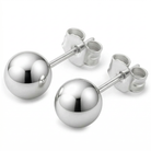Cherry Diva Earrings 20 Gauge Hypoallergenic Silver Ball Stud Earrings