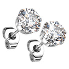 Cherry Diva Earrings 20 Gauge Hypoallergenic Stainless Steel Crystal Stud Earrings