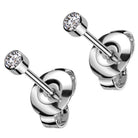 Cherry Diva Earrings 20 Gauge Implant Grade Titanium Crystal Stud Earrings
