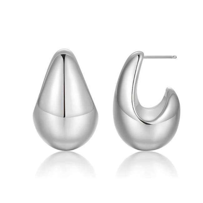 20 Gauge Silver Teardrop Studs Earrings