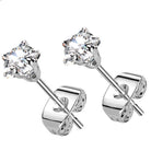 Cherry Diva Earrings 20 Gauge Stainless Steel Crystal Star Stud Earrings
