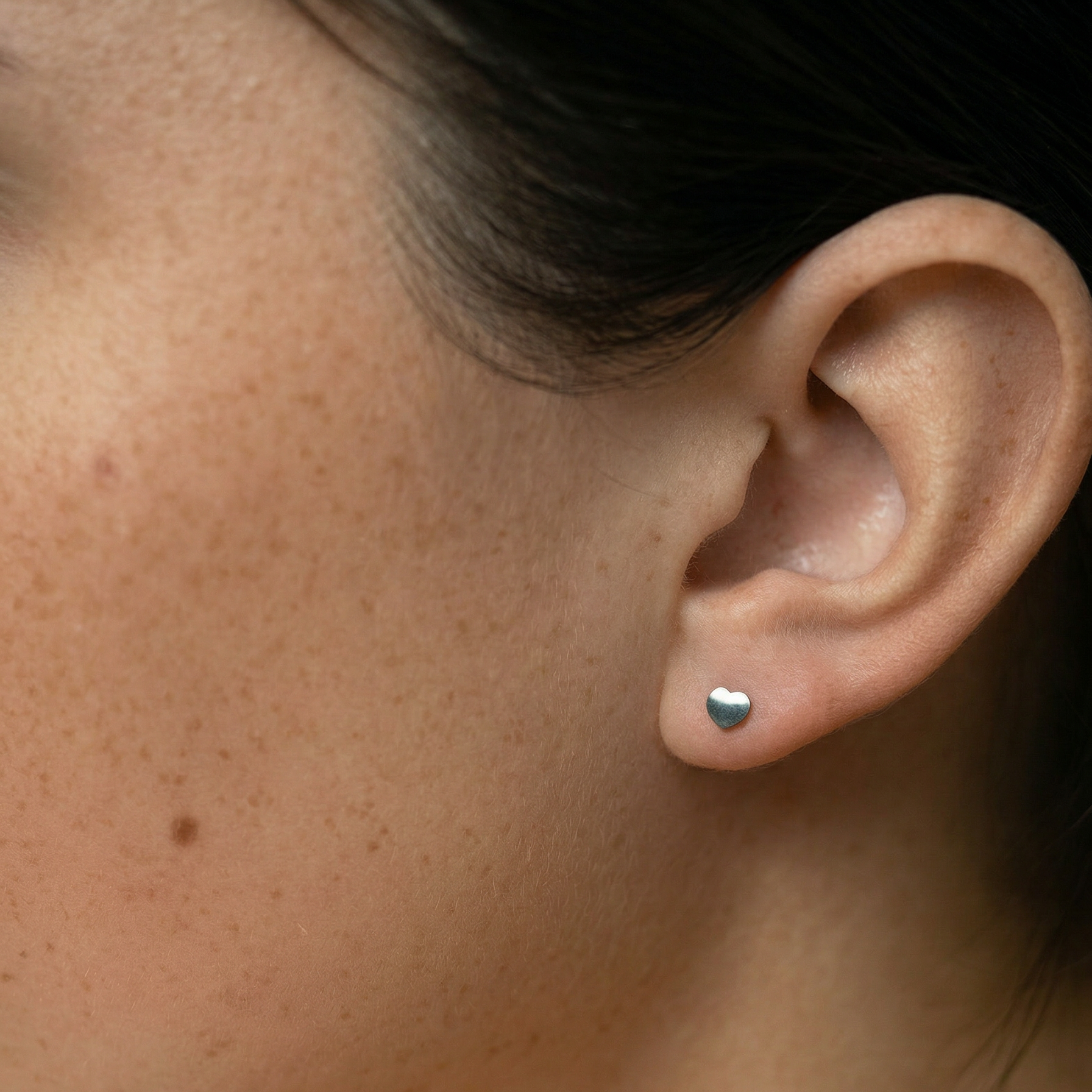 Cherry Diva Earrings 20 Gauge Titanium Heart Shaped Stud Earrings