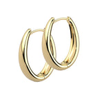 Cherry Diva Earrings Gold 18 Gauge Silver Hypoallergenic Hinged Oval Hoop Earrings