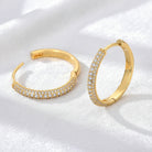 Cherry Diva Earrings Gold Plated Sterling Silver Crystal Hoop Earrings