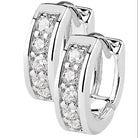 Cherry Diva Earrings Hypoallergenic Channel Set Crystal Huggie Hoop Earrings
