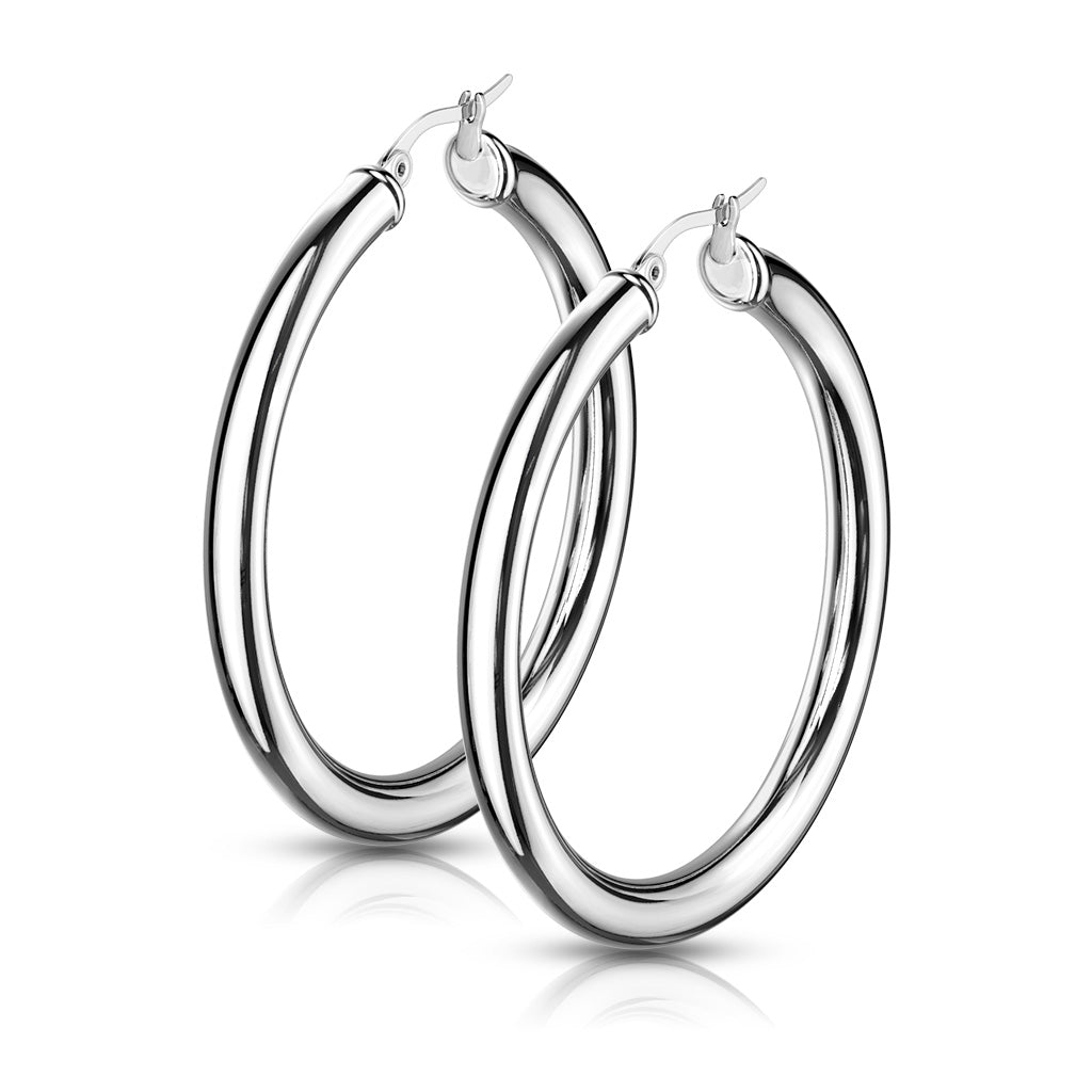 Cherry Diva Earrings Hypoallergenic Chunky Hinged Hoop Earrings