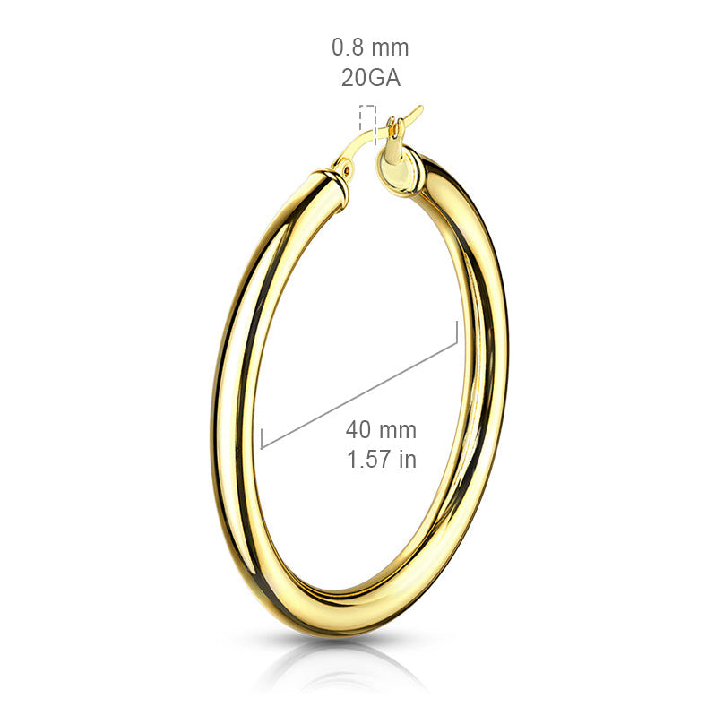 Cherry Diva Earrings Hypoallergenic Chunky Hinged Hoop Earrings