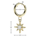 Cherry Diva Earrings Hypoallergenic Dangling Crystal Star Huggie Hoop Earrings