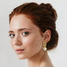 Cherry Diva Earrings Hypoallergenic Dangling Pearl Heart Huggie Hoop Earrings