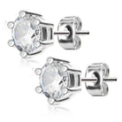Cherry Diva Earrings Hypoallergenic Prong Set Crystal Stud Earrings