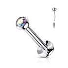 Cherry Diva Flat Back Stud AURORA CRYSTAL 16 Gauge Flat Back Push Fit Crystal Topped Stud