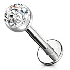 Cherry Diva Flat Back Stud 16 Gauge Hypoallergenic Gemstone Flat Back Stud