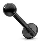 Cherry Diva Flat Back Stud 16 Gauge Hypoallergenic Surgical Steel PVD Labret Stud