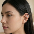 Cherry Diva Flat Back Stud 16 Gauge Internally Threaded Titanium Lightning Bolt Stud