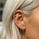 Cherry Diva Flat Back Stud 16 Gauge Internally Threaded Titanium Prong Set Crystal Stud