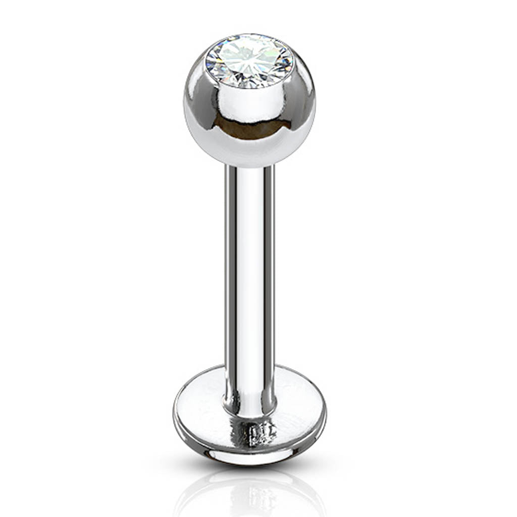 Cherry Diva Flat Back Stud 16 Gauge Titanium Flat Back Crystal Topper Stud