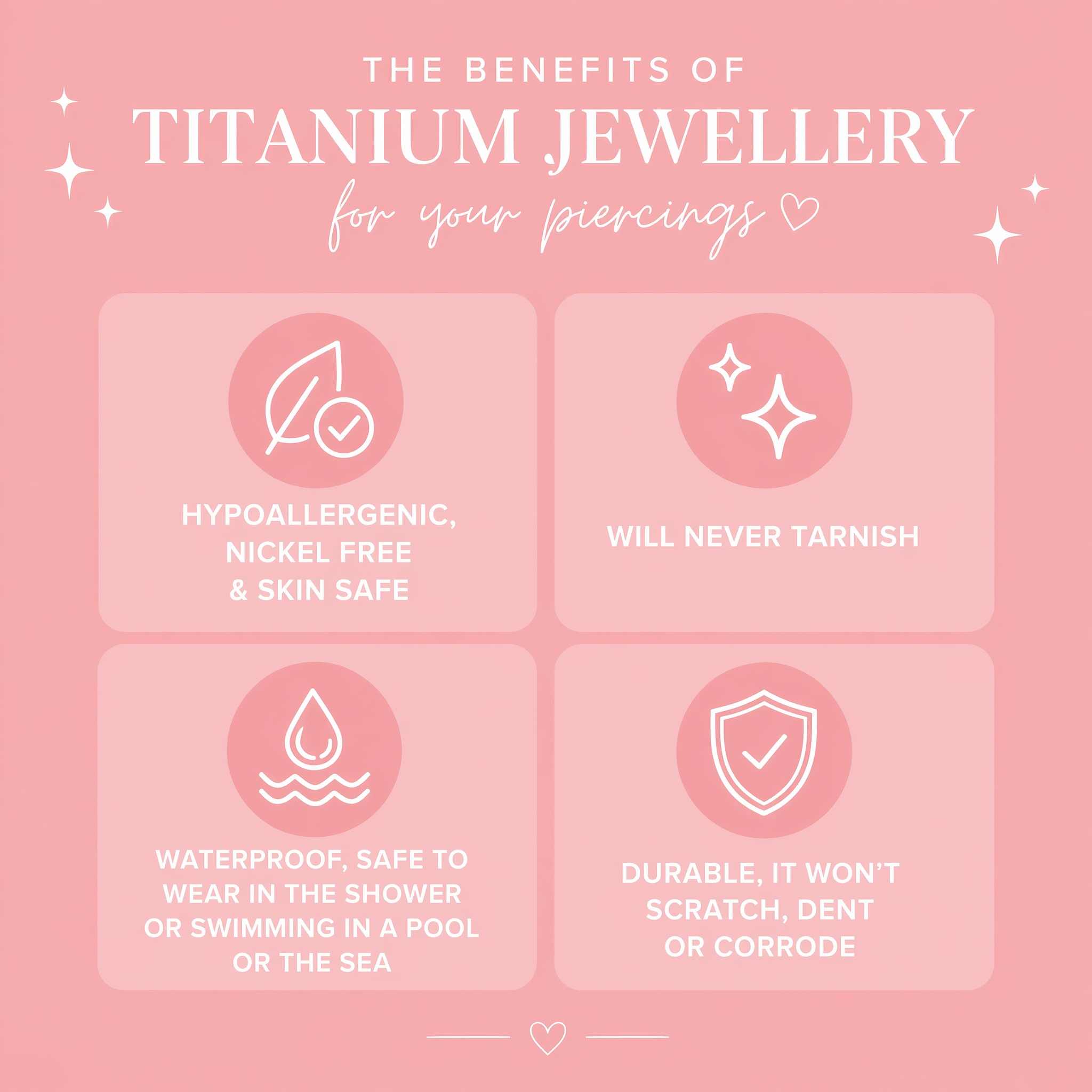 Cherry Diva Flat Back Stud 16 Gauge Titanium Internally Threaded Moon Flat Back Stud