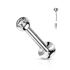 Cherry Diva Flat Back Stud CLEAR CRYSTAL 20 Gauge Flat Back Push Fit Crystal Topped Stud