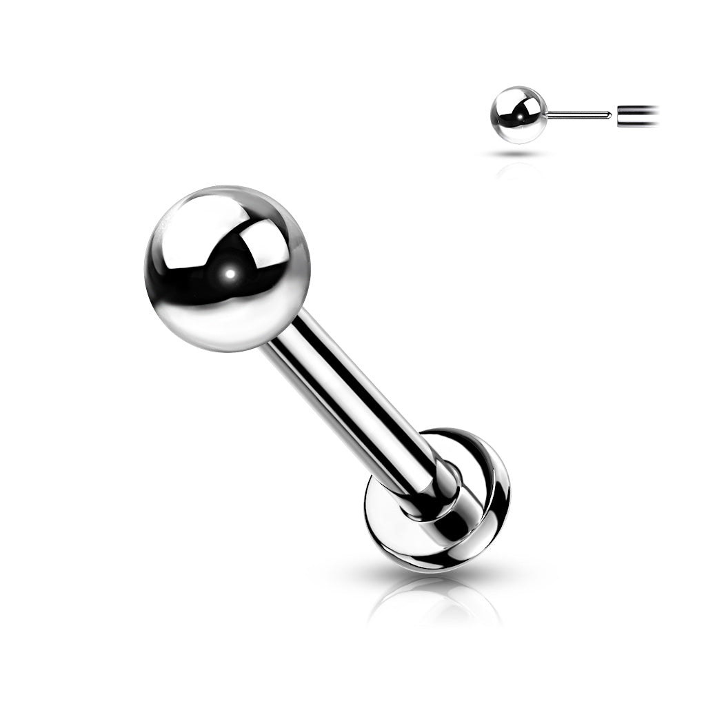 16 Gauge Titanium Push Fit Basic Ball Top / Cartilage Stud