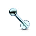 Cherry Diva Flat Back Stud Aqua Blue 16 Gauge PVD Coated Surgical Steel Flat Back Stud