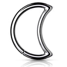 Cherry Diva Hinged Hoop Ring 16 Gauge Hinged Crescent Moon Hoop Ring