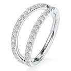 Cherry Diva Hinged Hoop Ring 16 Gauge Hypoallergenic Double Crystal Hinged Hoop Ring