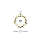 Cherry Diva Hinged Hoop Ring 16 Gauge Silver Chain Link Hinged Hoop Ring