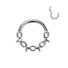 Cherry Diva Hinged Hoop Ring 16 Gauge Silver Chain Link Hinged Hoop Ring