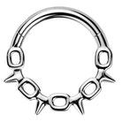 Cherry Diva Hinged Hoop Ring 16 Gauge Silver Chain Link Hinged Hoop Ring