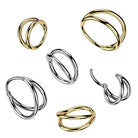 Cherry Diva Hinged Hoop Ring 16 Gauge Titanium Double Hoop Hinged Segment Ring