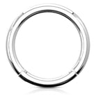 Cherry Diva Hinged Hoop Ring 20 Gauge Surgical Steel Hinged Hoop Ring - Silver