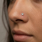 Cherry Diva L Bend Nose Stud 20 Gauge Hypoallergenic Crystal Star L-Bend Nose Stud