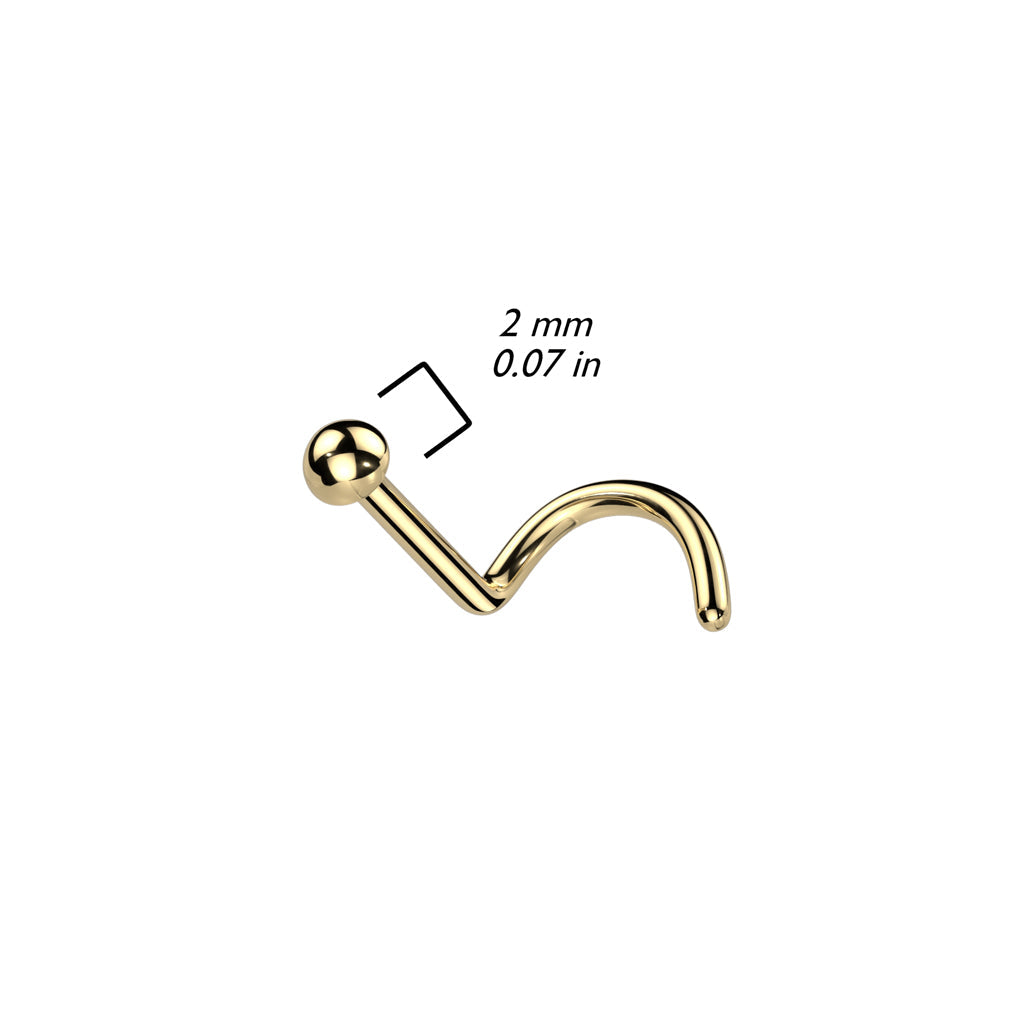 Cherry Diva Nose Stud 20 Gauge Titanium Dome Top Screw Nose Stud