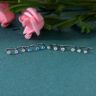 Multi Pack Of 12 L - Bend Crystal Nose Studs