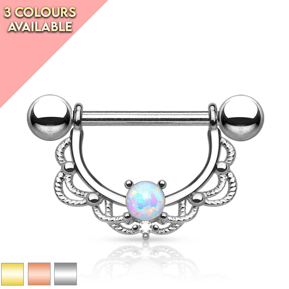 14 Gauge Opal Dreams Nipple Ring