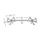 Cherry Diva Nipple Ring 14 Gauge Threadless Crystal Bow Nipple Barbell