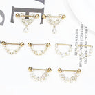 Multi Pack Of 8 Golden Crystal Nipple Bars