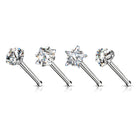 Cherry Diva nose stud 20 Gauge Pack Of 4 Crystal Nose Studs