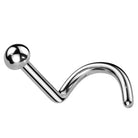 Cherry Diva Screw Nose Stud 20 Gauge Titanium Dome Top Screw Nose Stud