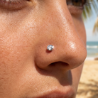 20 Gauge Hypoallergenic Crystal Top Screw Nose Stud