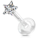 Cherry Diva Stud 16 Gauge Crystal Star Bioflex Cartilage & Labret Stud