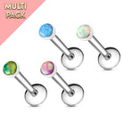 Cherry Diva Stud 4 Pack Internally Threaded Opal Flat Back Studs