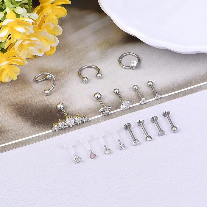 Limited Edition 16 Pack Silver Studs & Hoops