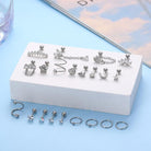 Cherry Diva Stud Multi Pack Of 21 Silver Hoops & Studs