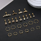 Limited Edition 25 Pack Golden Studs And Hoops