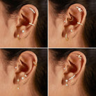 Cherry Diva Stud Multi Pack Of 12 Flat Back Studs And Hoops