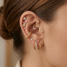 Cherry Diva Stud Multi Pack Of 12 Flat Back Studs And Hoops