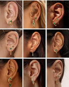 Cherry Diva Stud Multi Pack Of 13 Flat Back Studs And Hinged Hoops