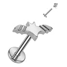 Cherry Diva Stud Silver 16 Gauge Internally Threaded Titanium Bat Stud