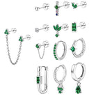 Cherry Diva Stud Silver Multi Pack Of 13 Flat Back Studs And Hinged Hoops